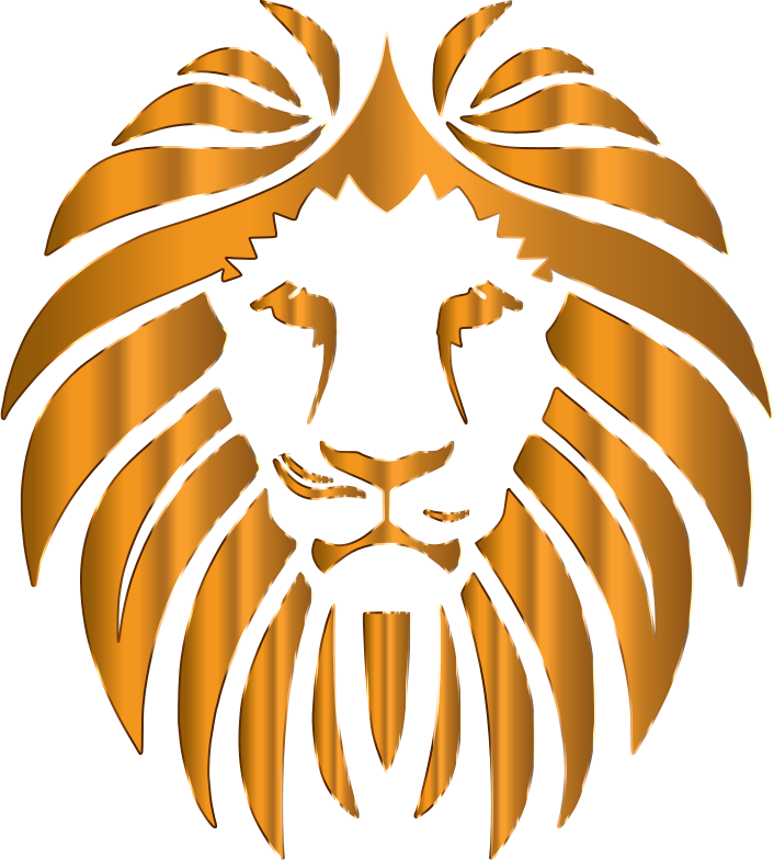 No background medium image. Lion clipart golden lion