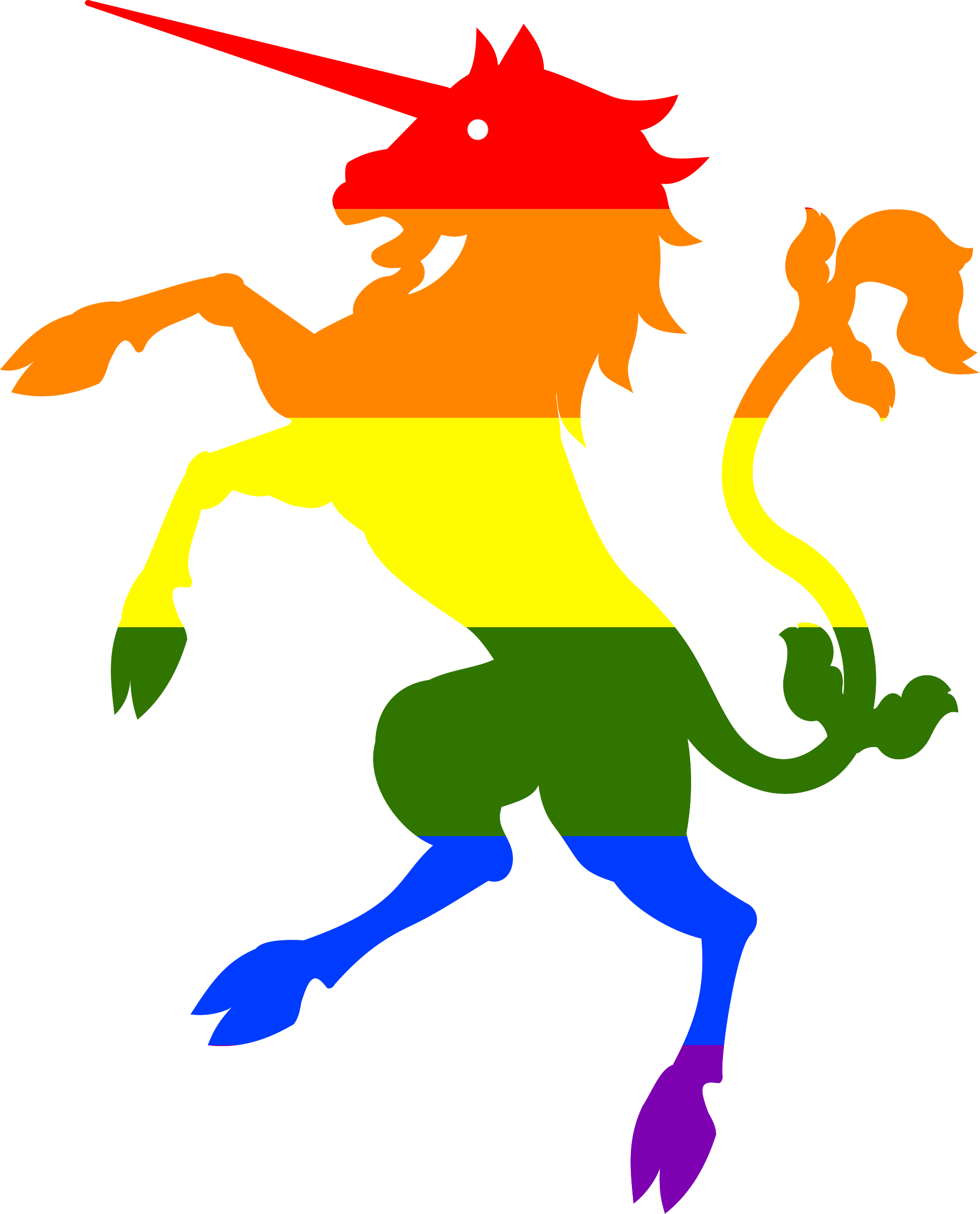 clipart rainbow unicorns