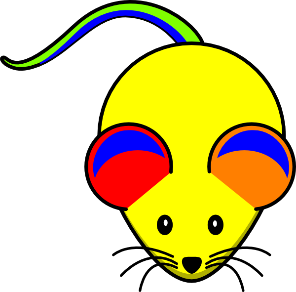 Mouse clip art at. Clipart rainbow vector