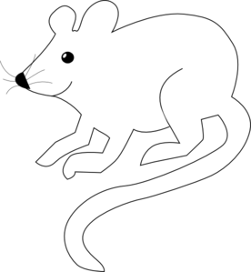 clipart rat black and white