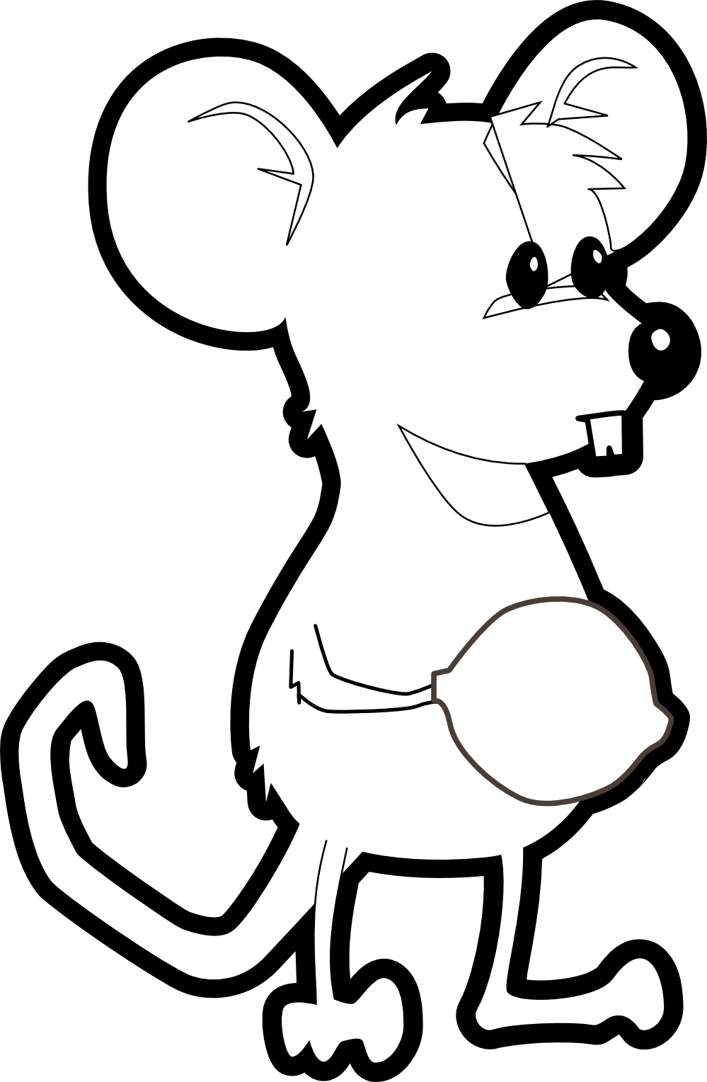 Clipart rat drawing. Black and white sensational