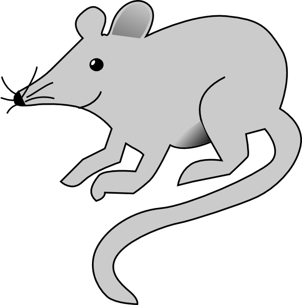 Simple mouse clip art. Clipart rat gray