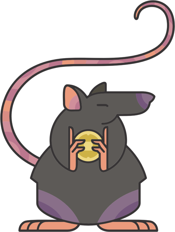 Clipart rat gray. Stylized cartoon medium image