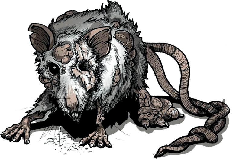 rat clipart scary
