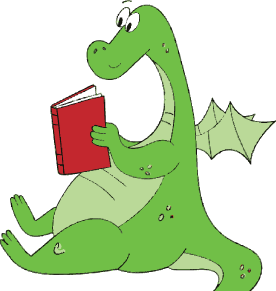 dragon clipart reading