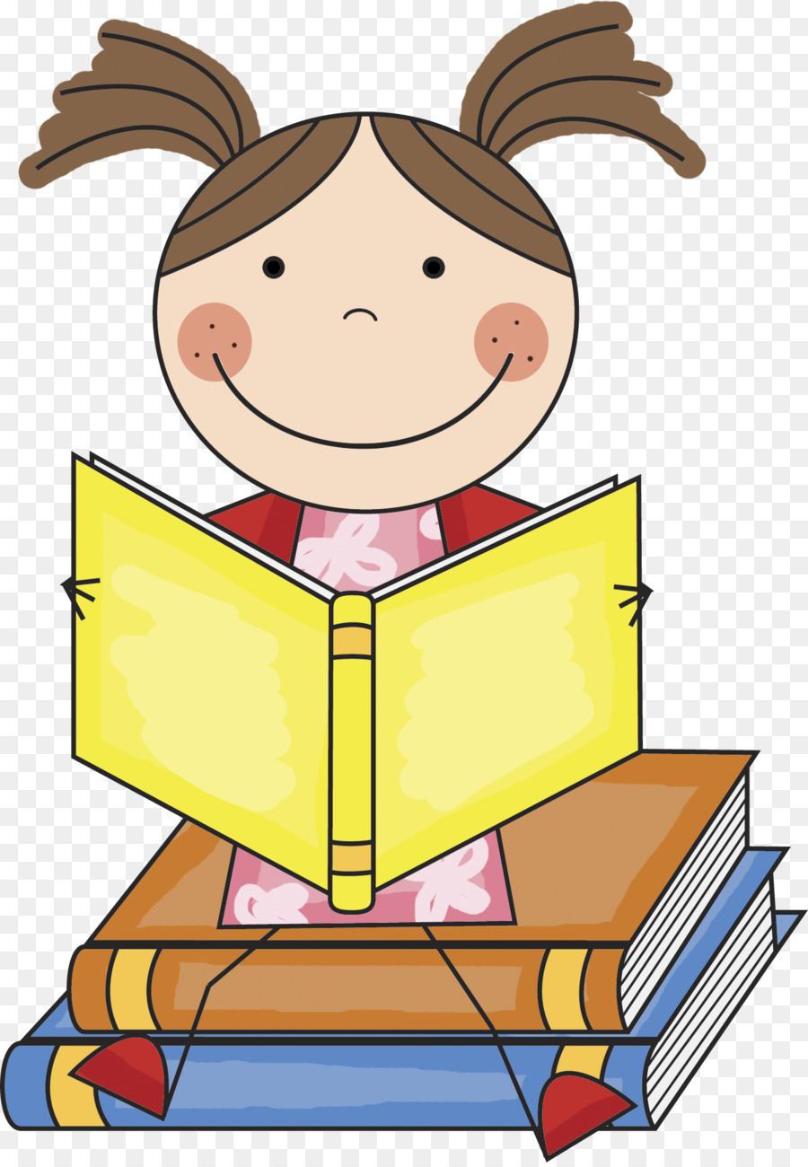 Child reading book . Education clipart mastery