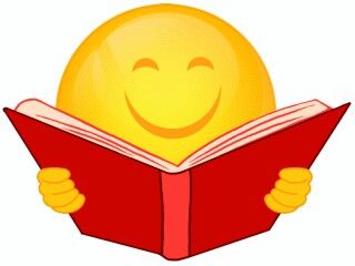 Smiley clipart reading. Pin by bookmark heaven