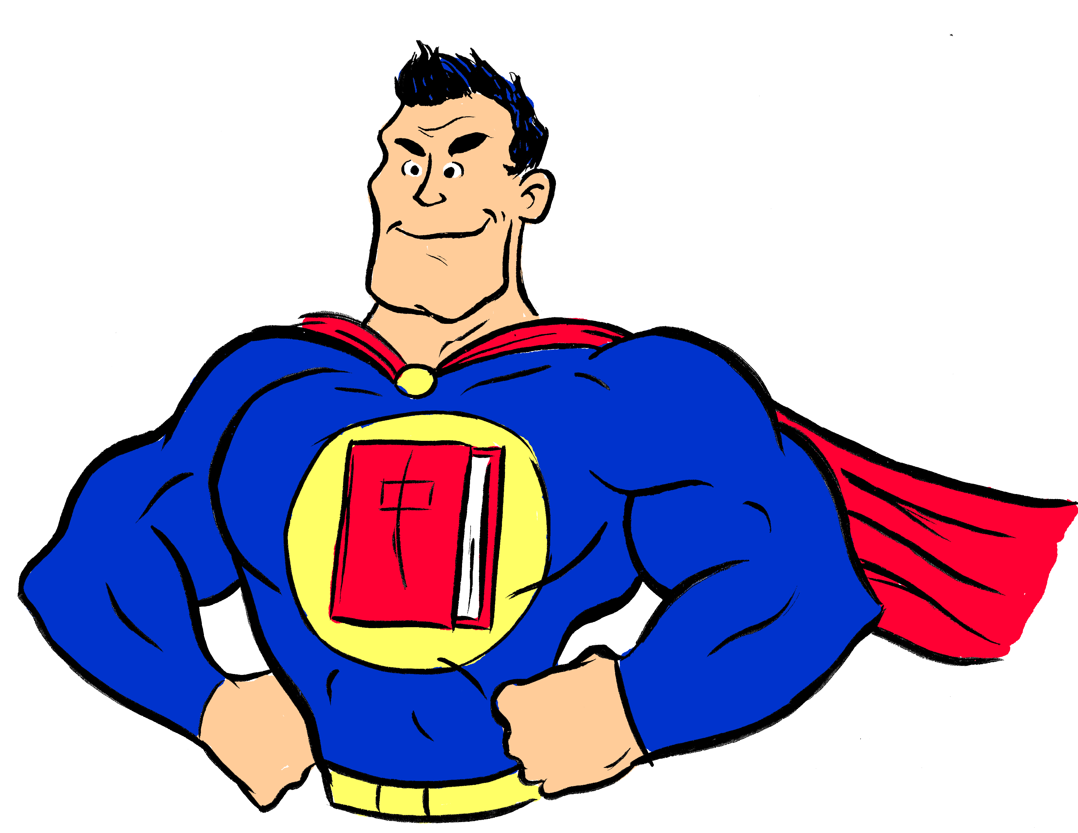 superheroes clipart super reader