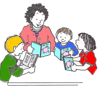 clipart reading kindergarten