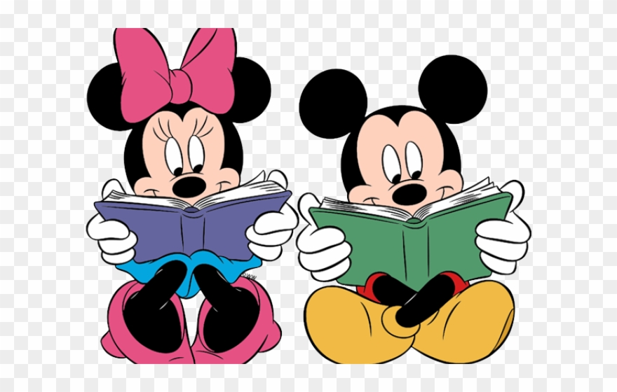 clipart reading minnie mouse