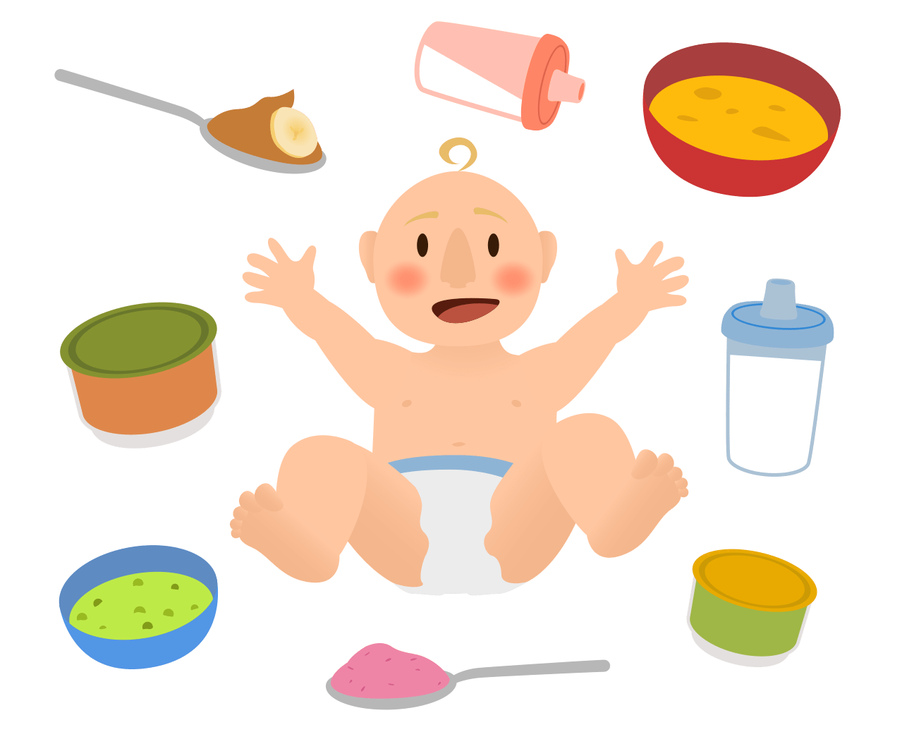 Sneak peek baby nutrition. Infant clipart seven age