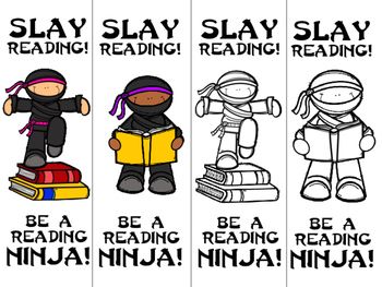 ninja clipart reading