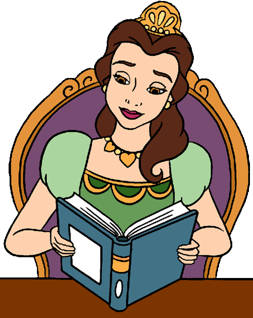 princess clipart reading