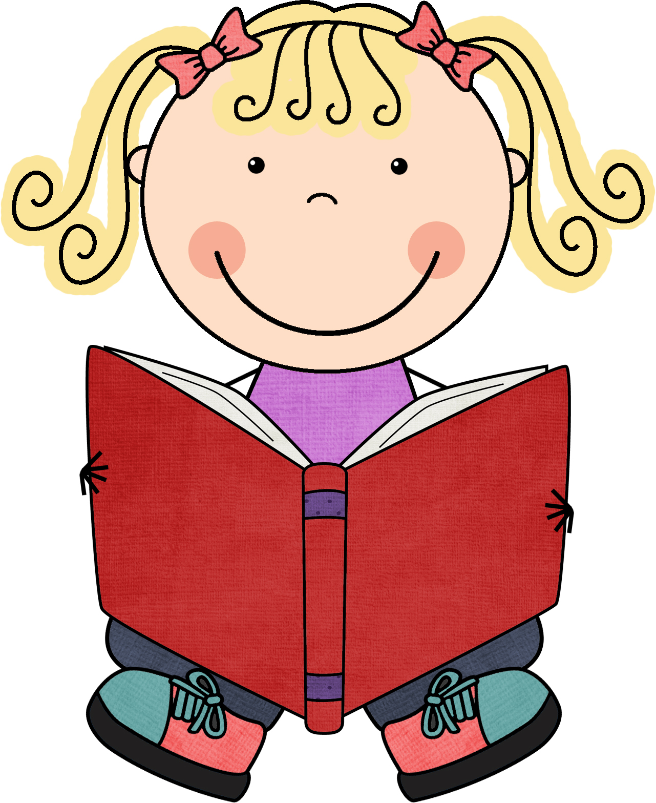 Clipart reading read to self. Free download best 