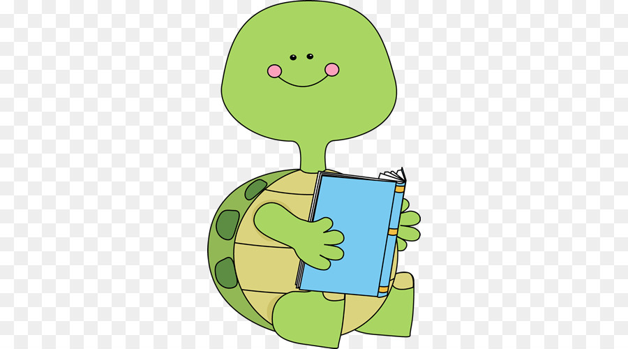 clipart turtle reading