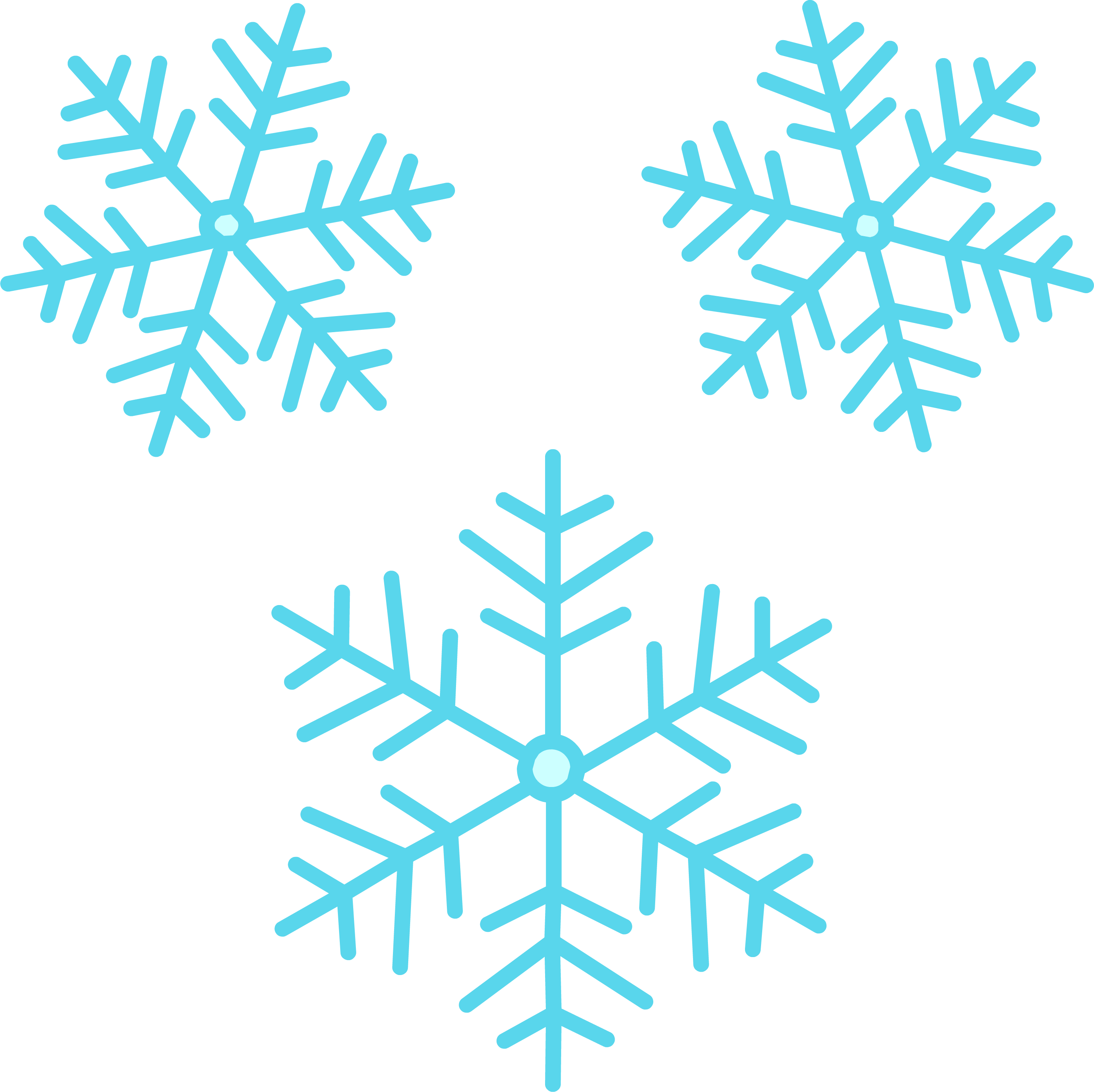 clipart snowflake group