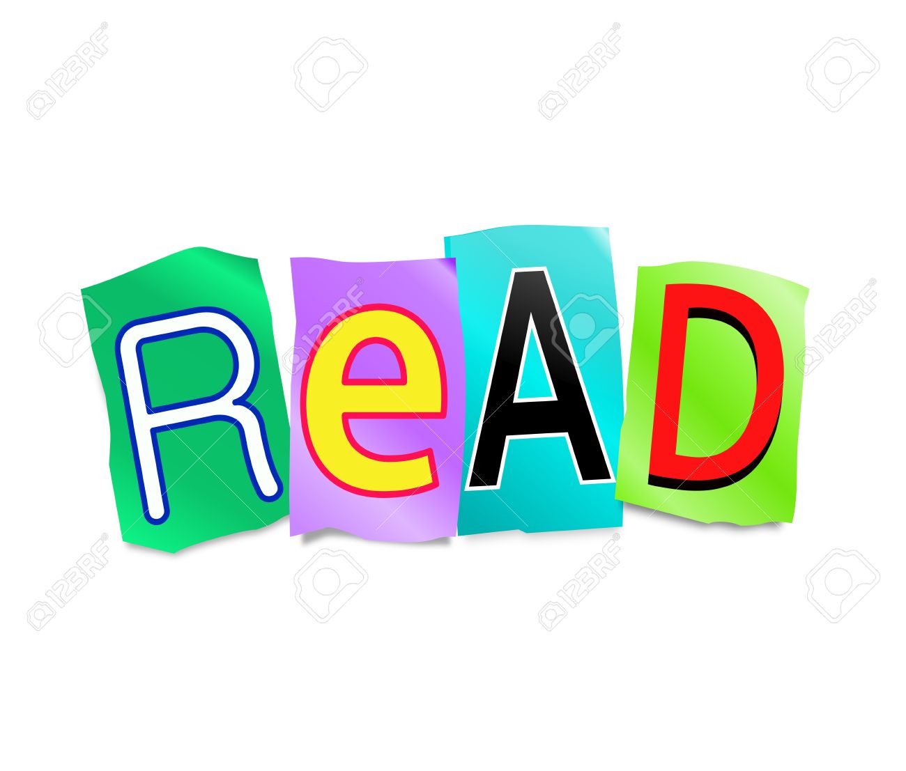 clipart reading word reading