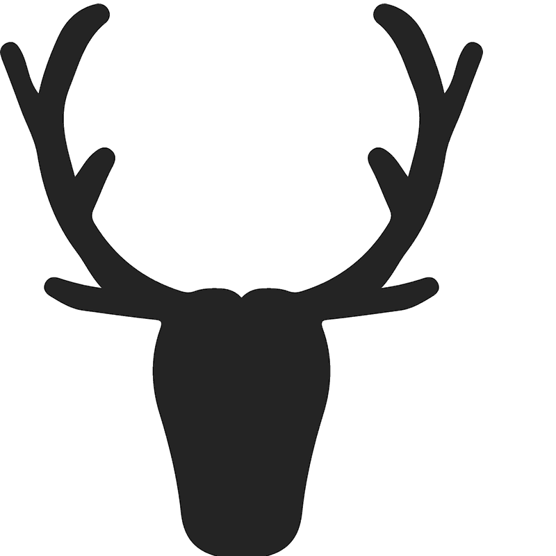 Horn clipart antler. Elk silhouette at getdrawings