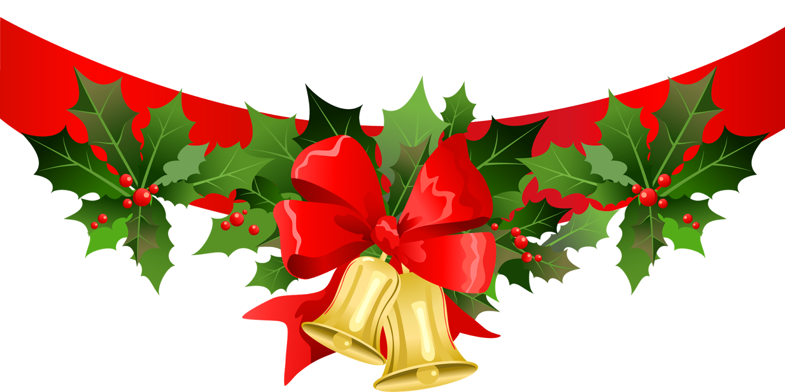 Forgetmenot christmas bells. Poinsettia clipart holly