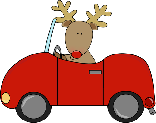 clipart reindeer car
