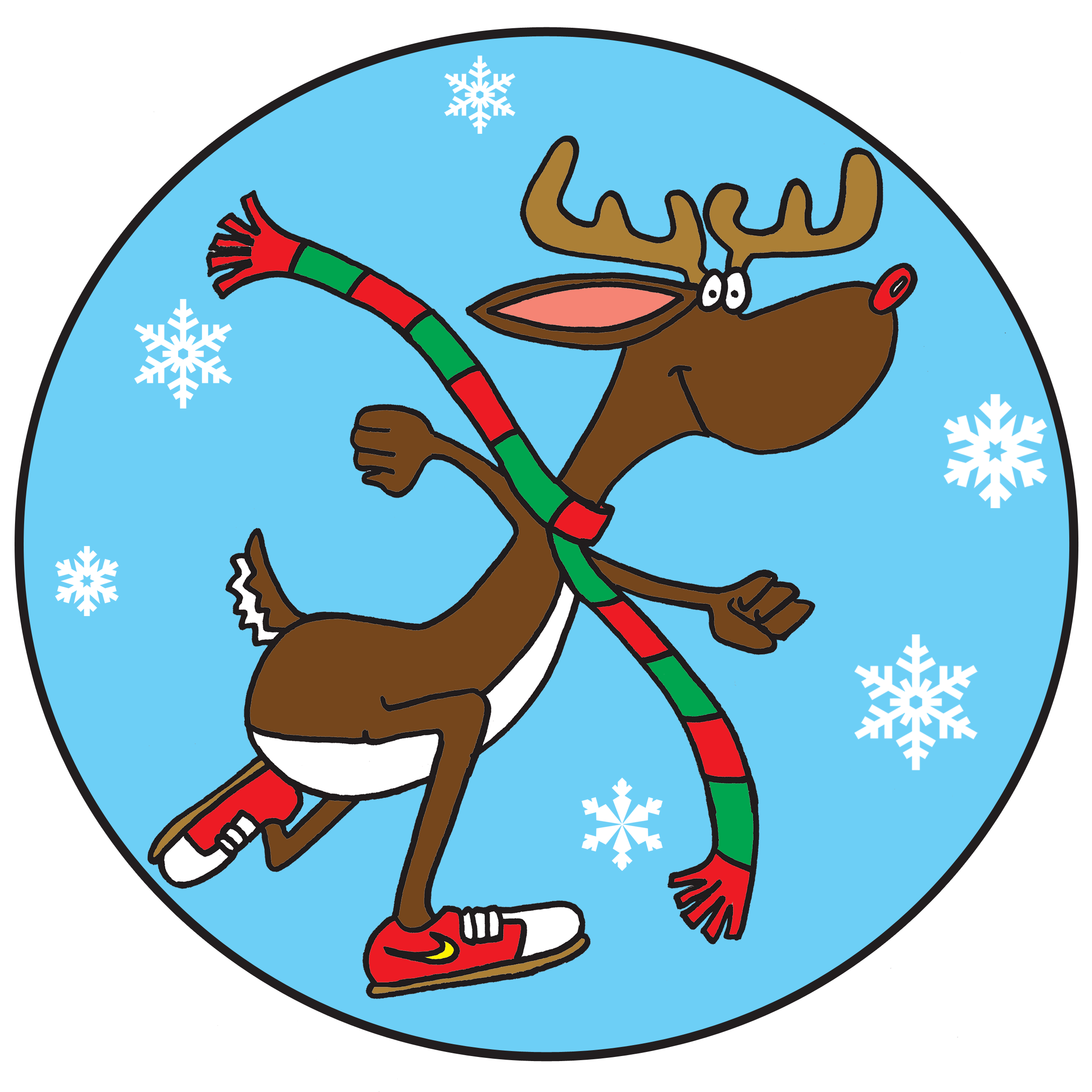  rd annual run. Clipart reindeer cheer