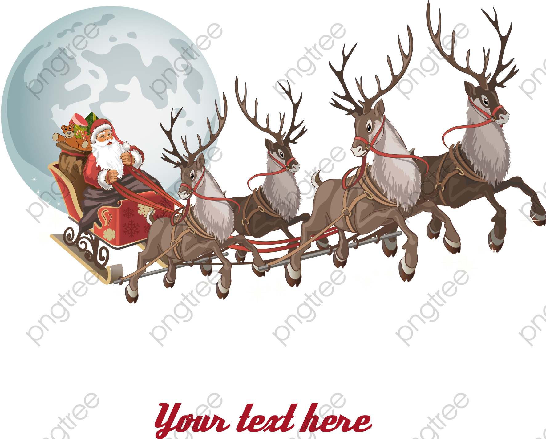 clipart reindeer christmas eve