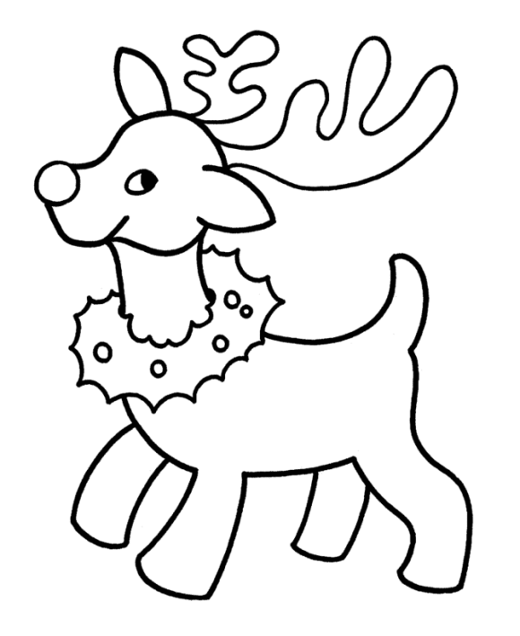 Clipart reindeer colorable. Coloring pages printable in