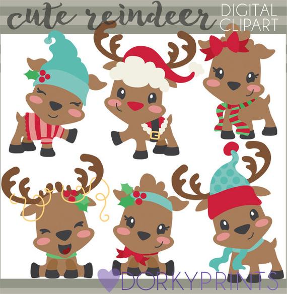 clipart reindeer cute