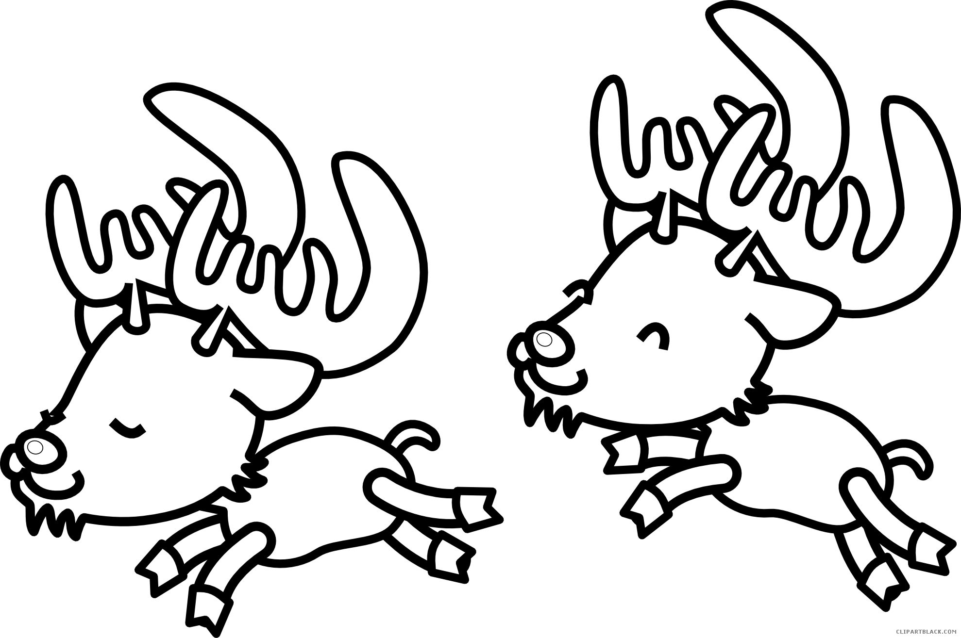 Outline clipartblack com animal. Clipart reindeer drawn