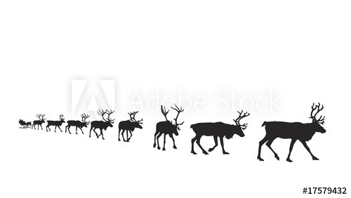 Santa s sleigh pulled. Clipart reindeer eight