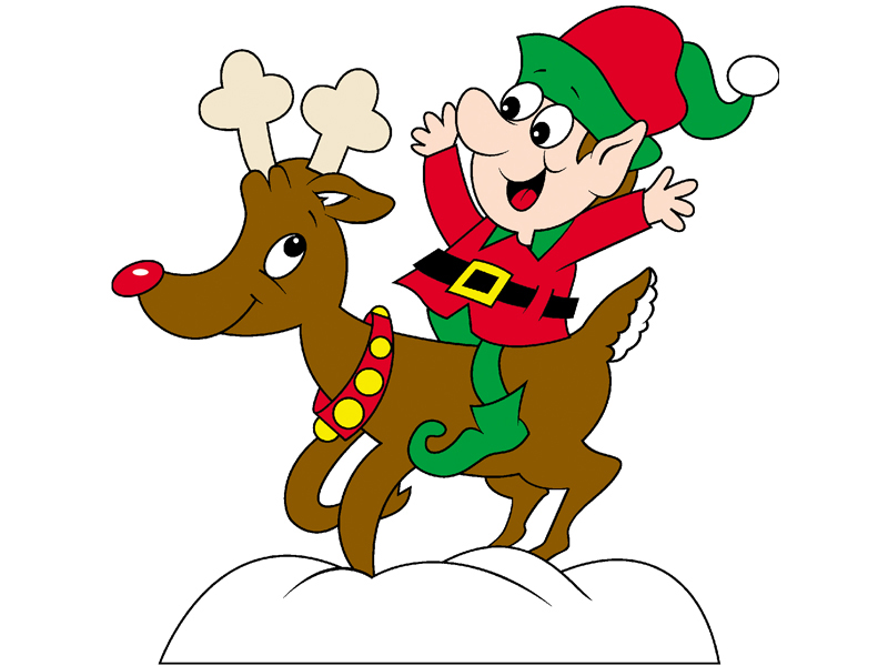 clipart reindeer elf
