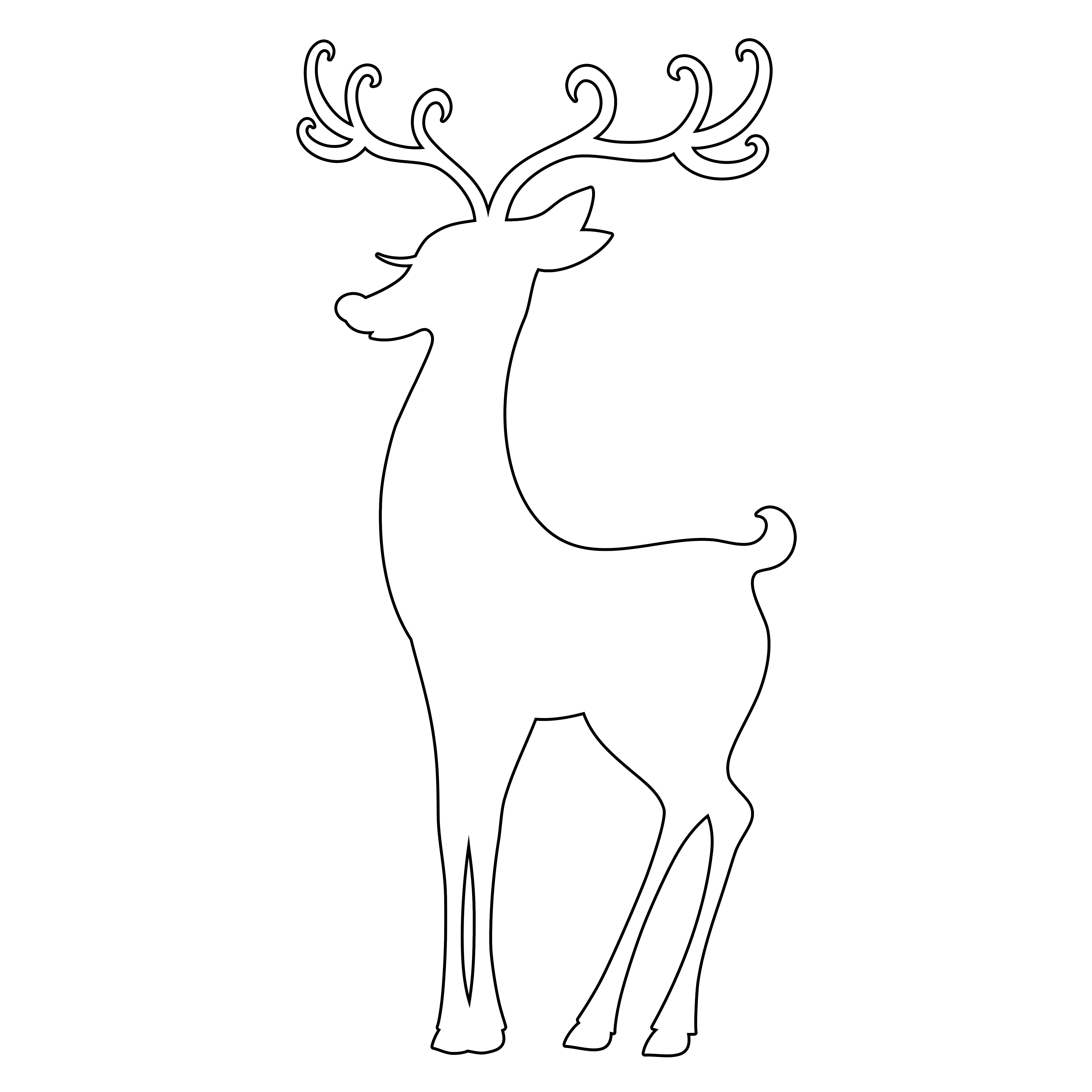 clipart reindeer festive