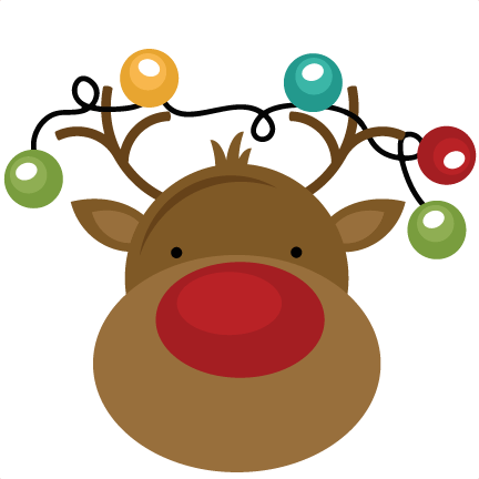 clipart reindeer festive