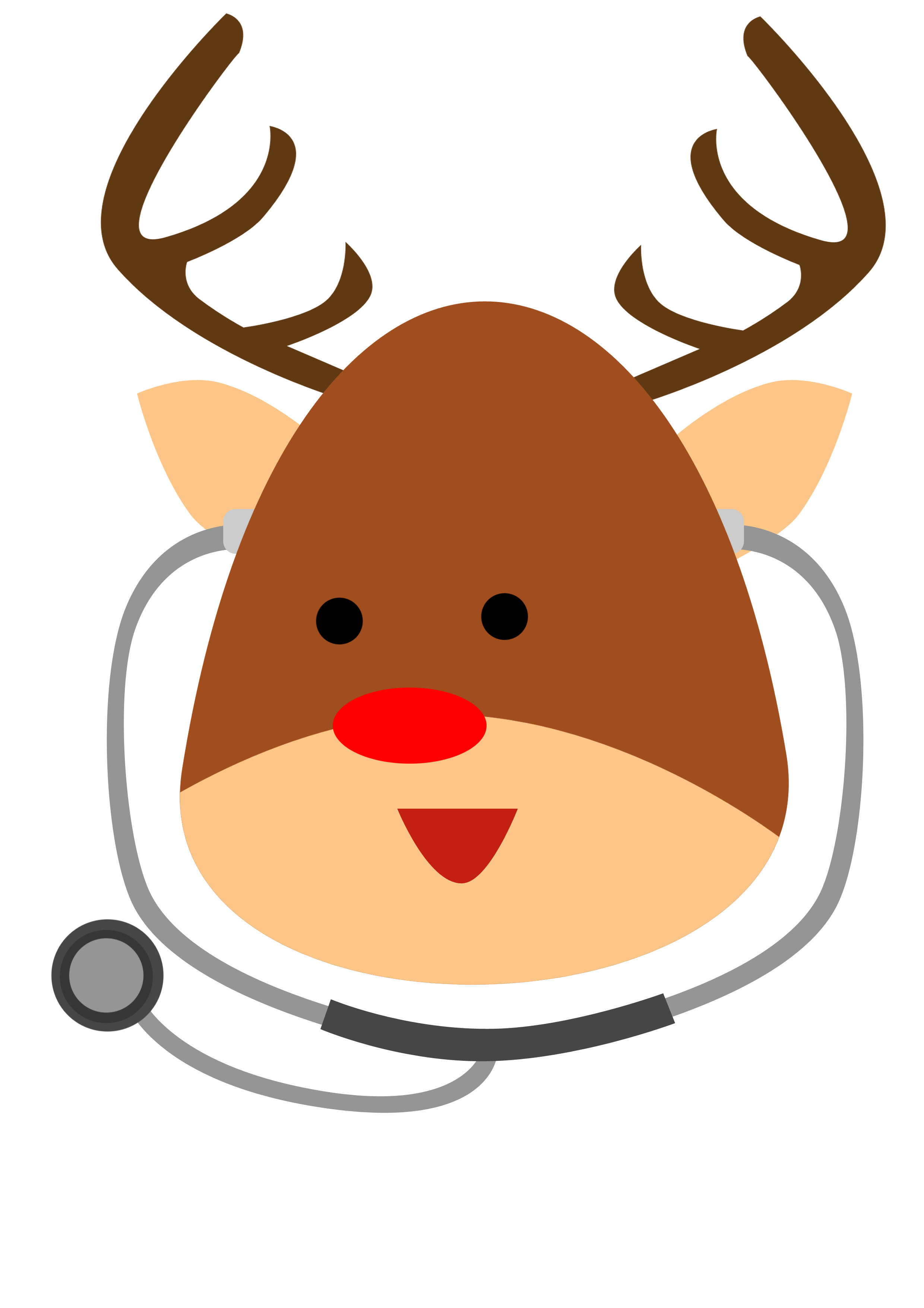 File doctor reindeer png. Deer clipart nose