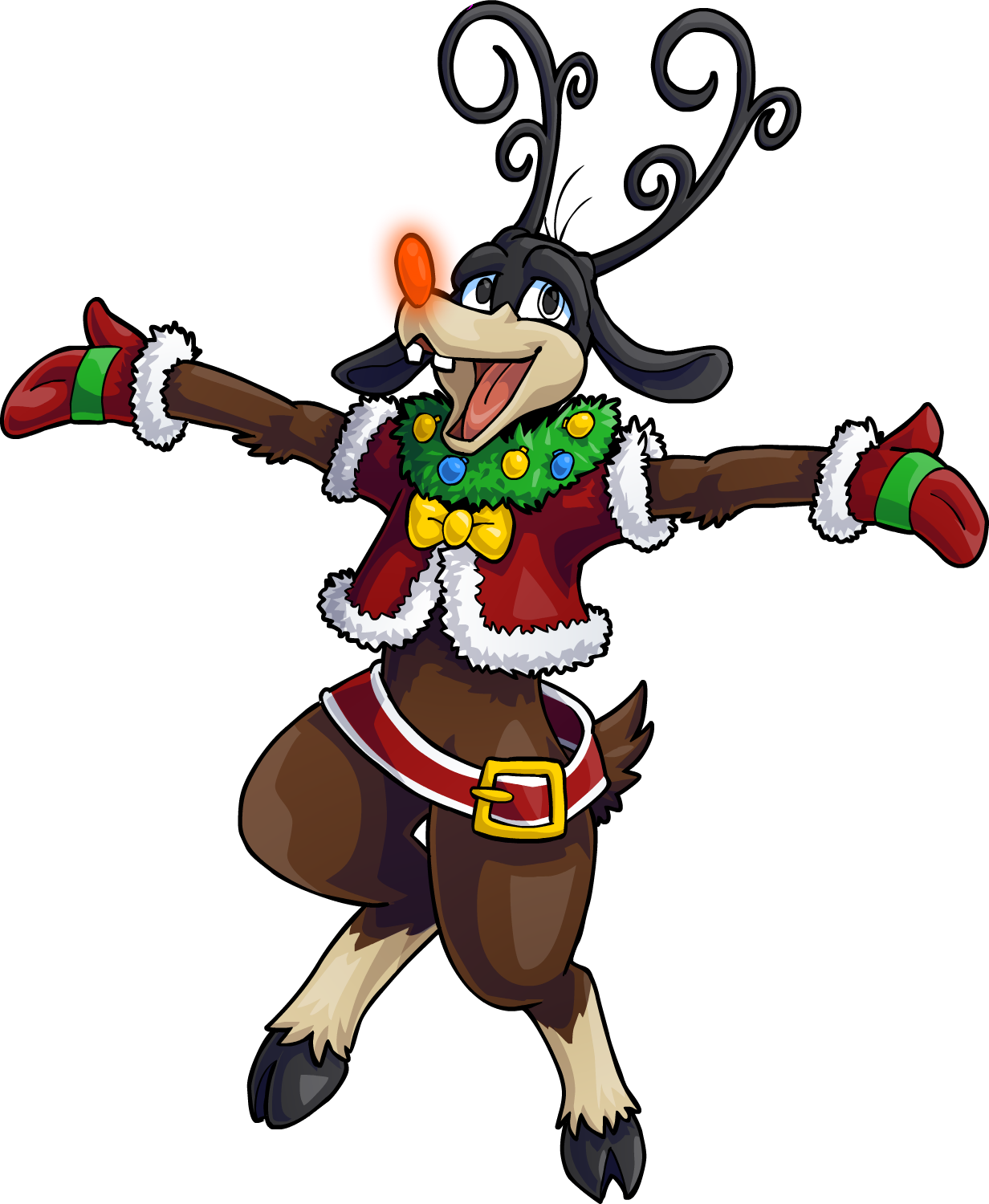 goofy clipart reindeer
