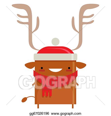 clipart reindeer happy