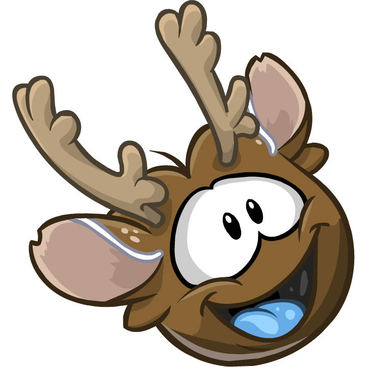 Club penguin party puffle. Clipart reindeer holiday