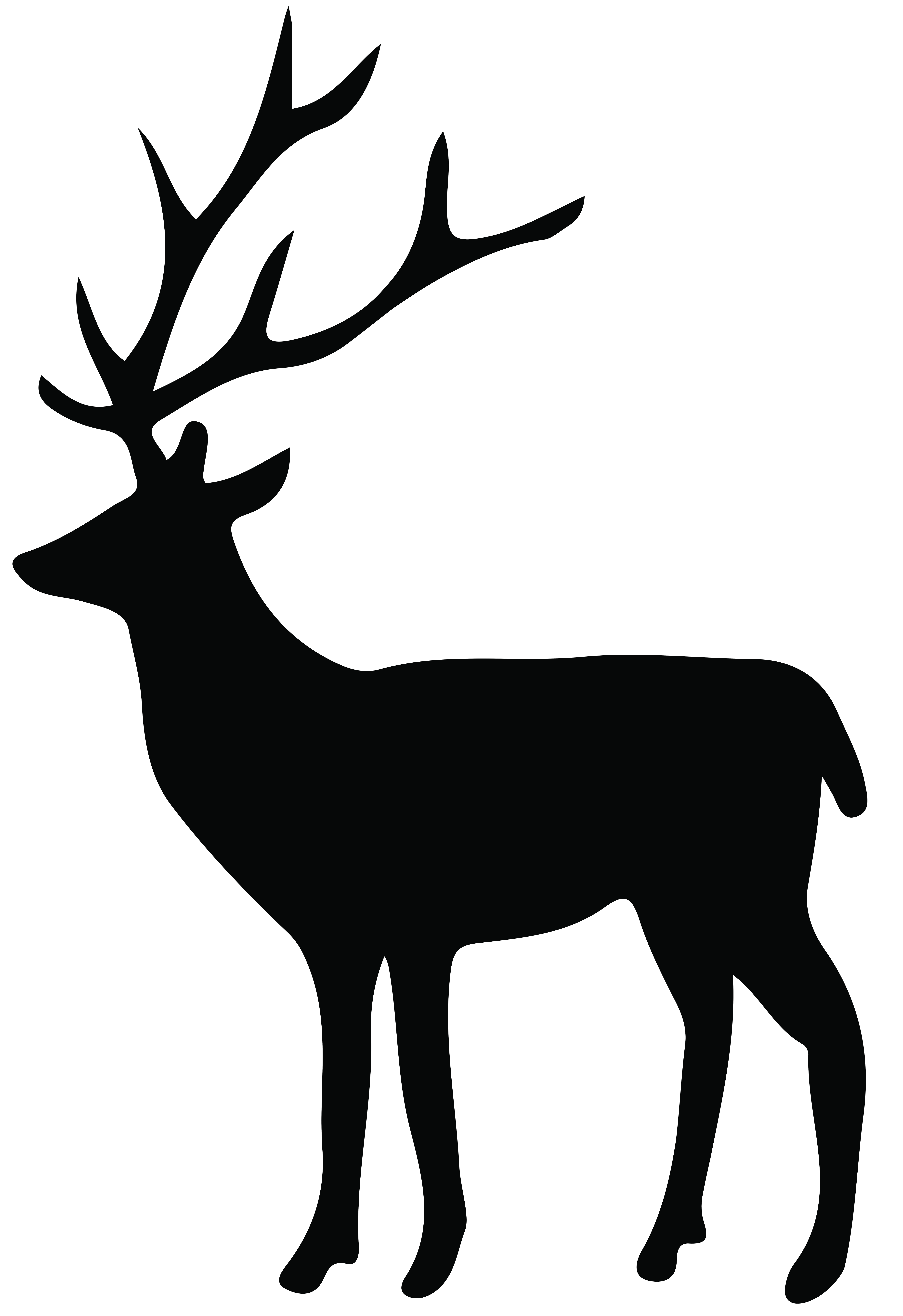 Dear silhouette at getdrawings. Winter clipart deer