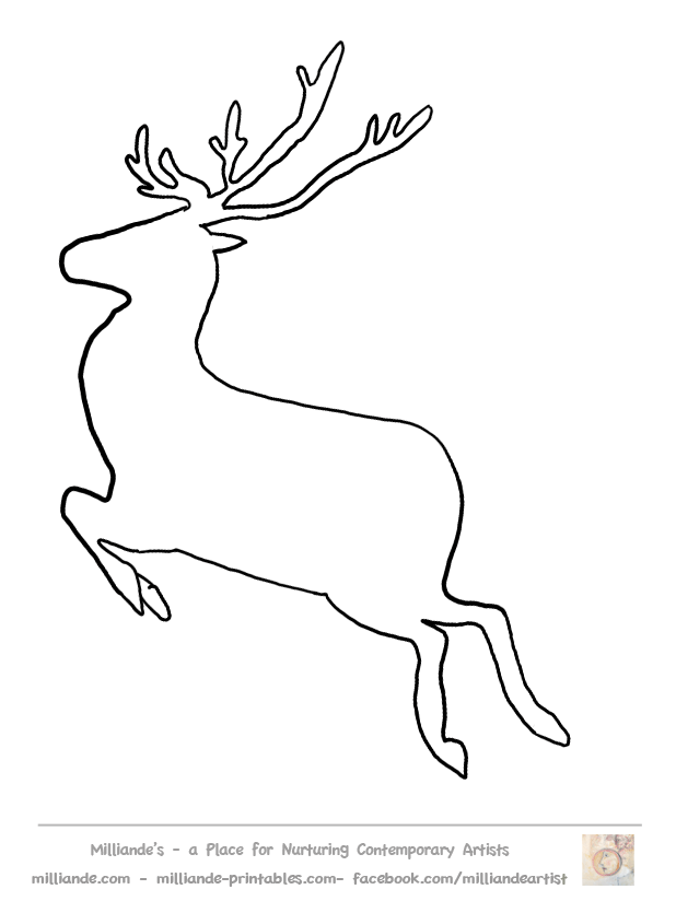 clipart reindeer line