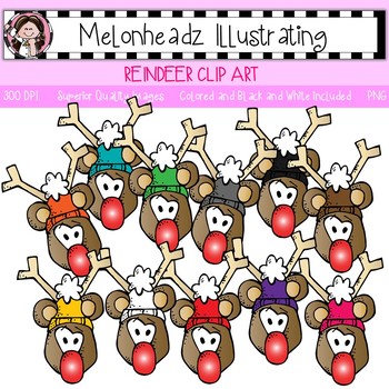 melonheadz clipart reindeer