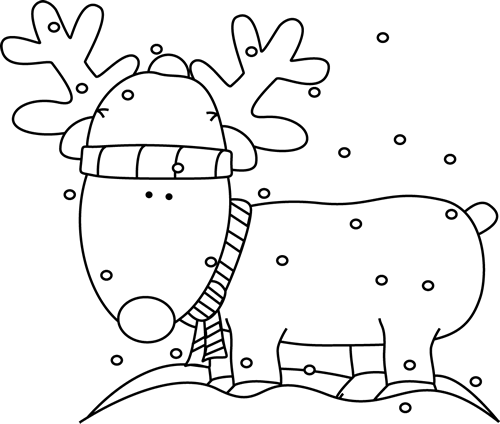 Clipart reindeer my cute graphics. Black and white in