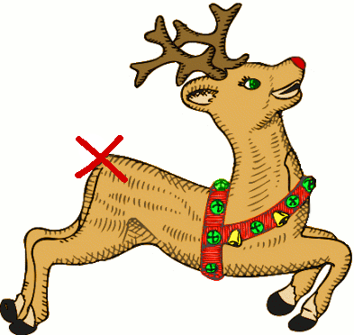 clipart reindeer pin the tail on