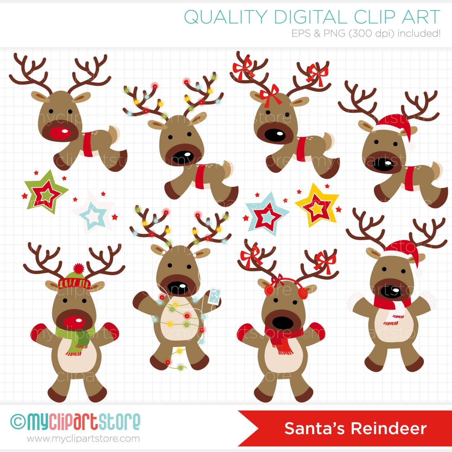 Christmas santas clip art. Clipart reindeer reindeer game