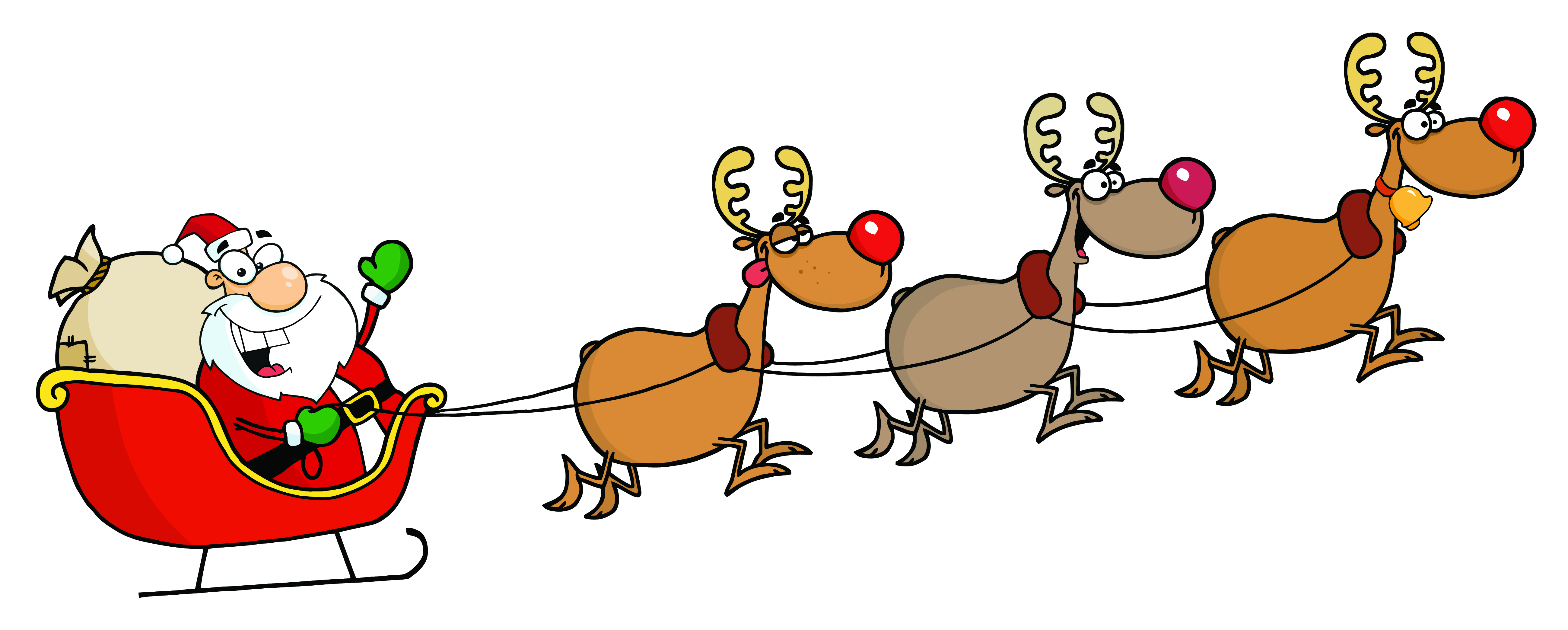 clipart reindeer santa reindeer