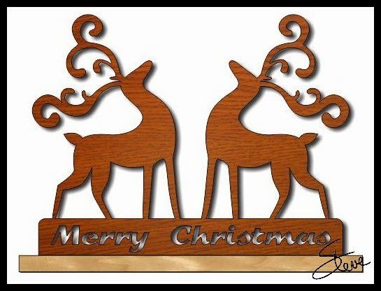 clipart reindeer scroll