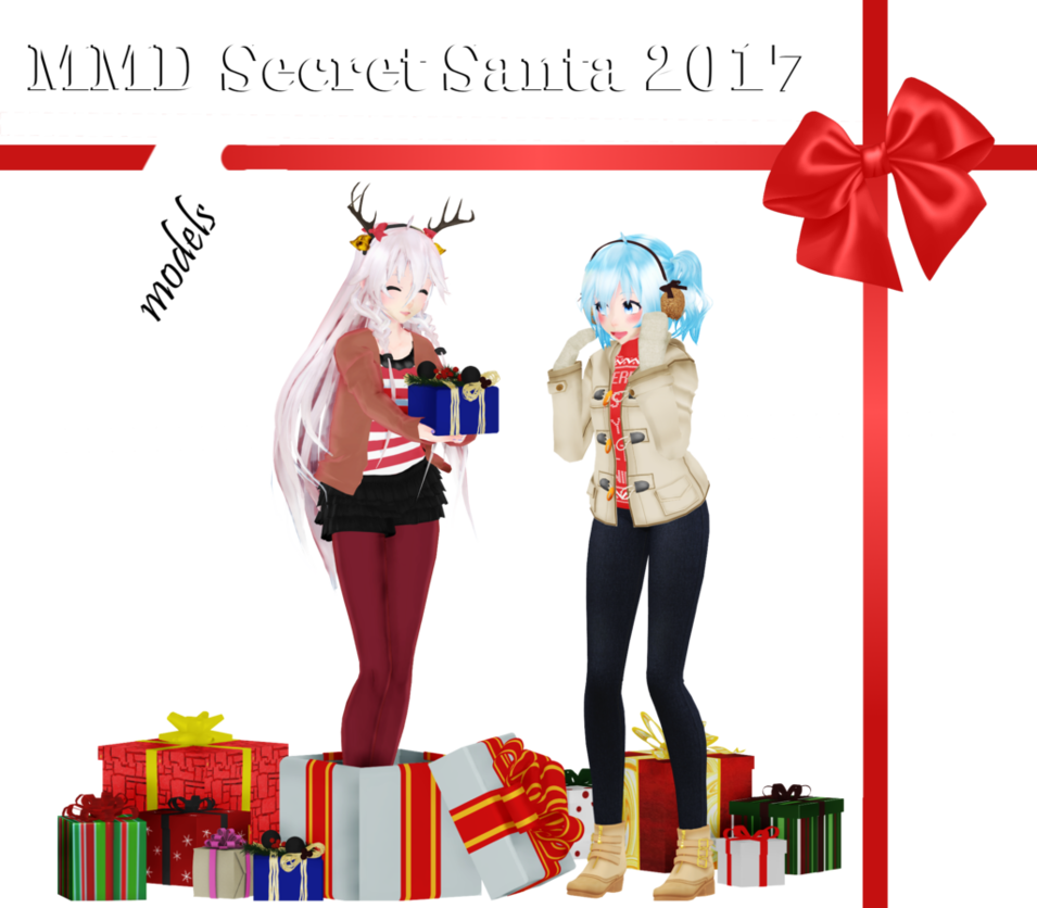 Clipart reindeer secret santa. Mmd models closed by