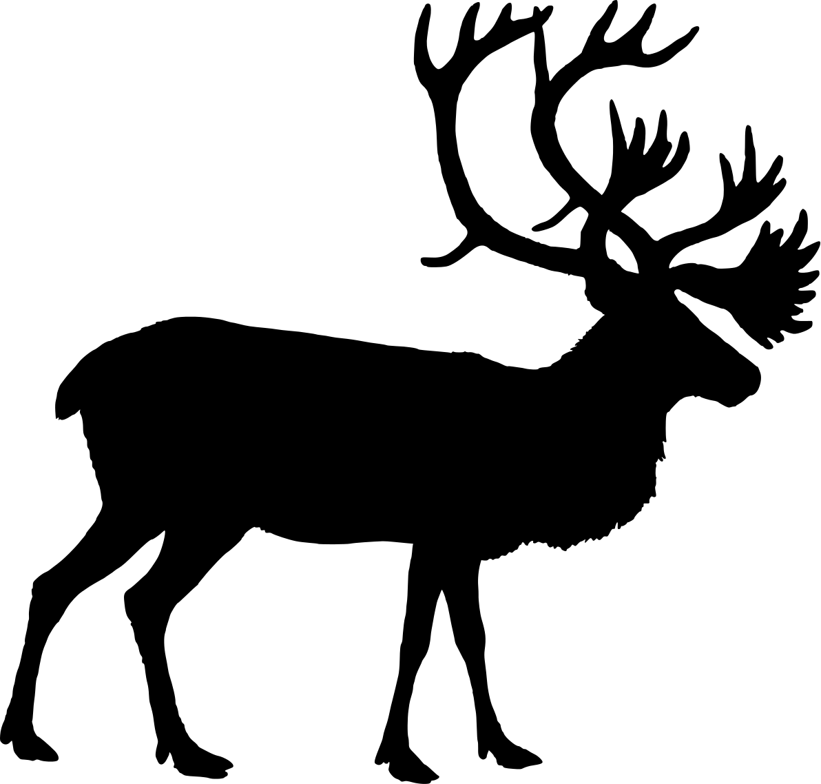 Clipart reindeer side view. Free cliparts download clip