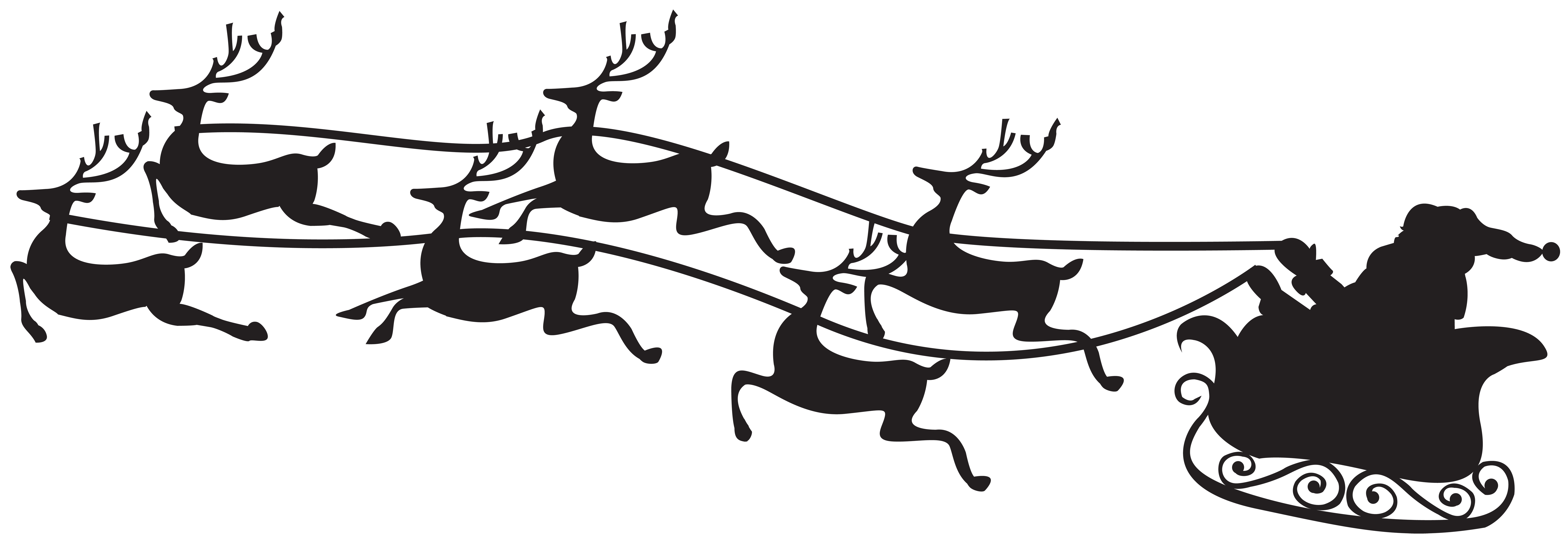 clipart reindeer silhouette