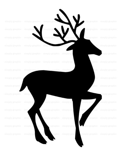 clipart reindeer silhouette