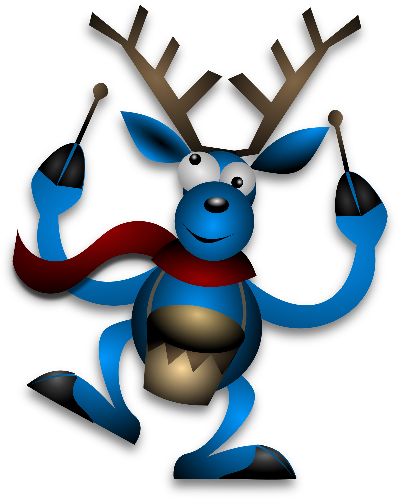 Clipart reindeer snowman. Guru clipartguru christmas